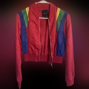 Forever21 jacket, size small, multicolored red, yellow ,blue and green.
